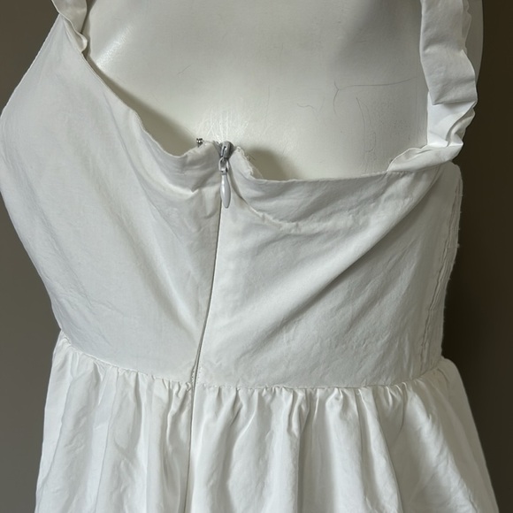 Tuckernuck English Factory Gingham Ruffle Cotton Sundress Blue White Dress Sz S - Picture 10 of 16